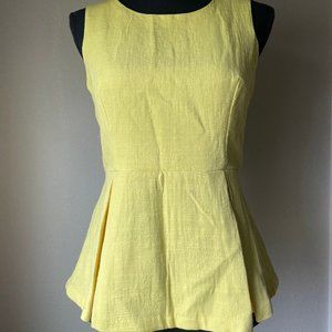 Banana Republic Yellow Peplum Blouse